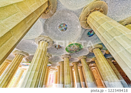 Barcelona. Gorgeous and amazing Park Guel . 122349418