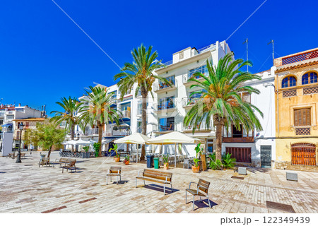 Seafront of Sitges,a beautiful town near Barcelona. 122349439