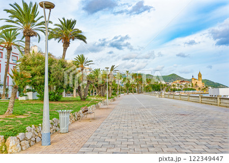 Seafront of Sitges,a beautiful town near Barcelona. Seafront of Sitges,a beautiful town near Barcelona. 122349447