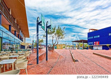 Barcelona. Seaport and Mall parking at the pier. Barcelona. Seaport and Mall parking at the pier. 122349449