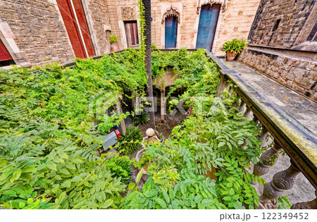 Inner courtyard of the Cathedral of the Holy Cross. Inner courtyard of the Cathedral of the Holy Cross. 122349452