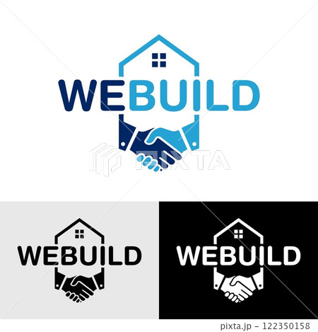 WEBUILD logo showcasing partnership and construction. Real estate construction company logo design. Modern logo design for a construction company. WEBUILD logo showcasing partnership and construction. Real estate construction company logo design. Modern logo design for a construction company. 122350158