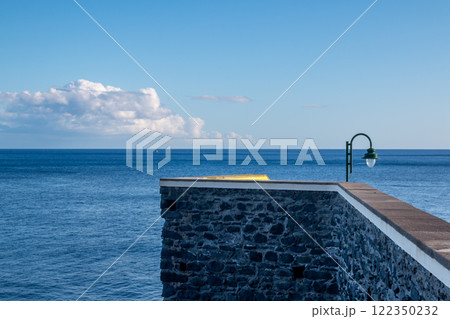 Stone bridge and Atlantic ocean, Madeira, Portugal 122350232