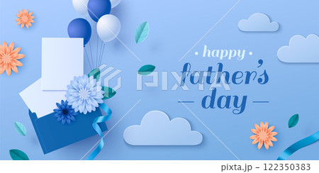 Fathers day greeting card template 122350383