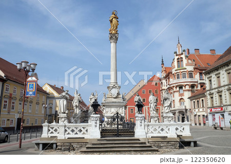 Plague column at Main Square of the city of Maribor in Slovenia 122350620