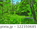 菖蒲が印象的な山林 122350685