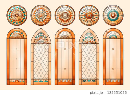 Geometric abstract ornament. 122351036