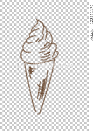 Rough illustration of soft serve ice cream 122351179