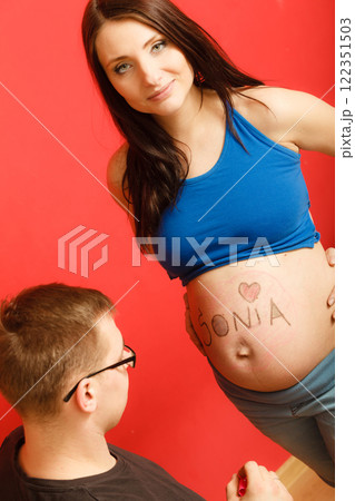 Family expecting new baby Family expecting new baby 122351503
