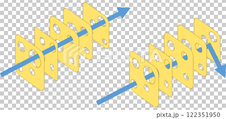 スイスチーズモデルのグラフィック素材イラスト 122351950