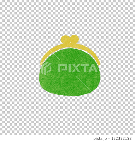 スタンプ風のがまぐちのイラスト スタンプ風のがまぐちのイラスト 122352158