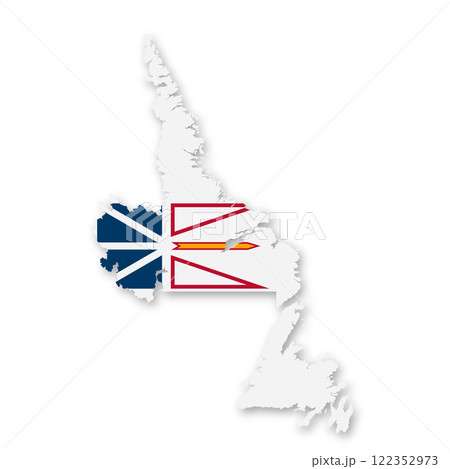 Newfoundland and Labrador Canada Province flag map 122352973