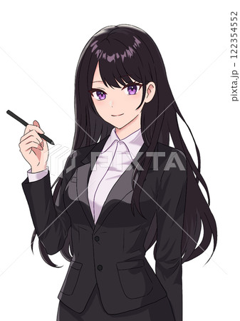 ペンを持ったスーツ姿の女性 122354552