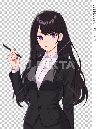 ペンを持ったスーツ姿の女性 122354552