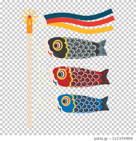 Children's Day carp streamer vector illustration 122354909
