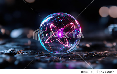 Side Perspective of Bloch Sphere Representing Qubit Side Perspective of Bloch Sphere Representing Qubit 122355667