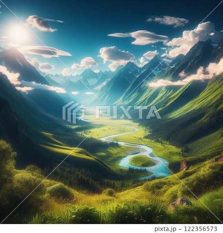 美しい自然の風景 美しい自然の風景 122356573