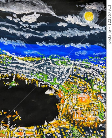 空から見た夜景 122357913