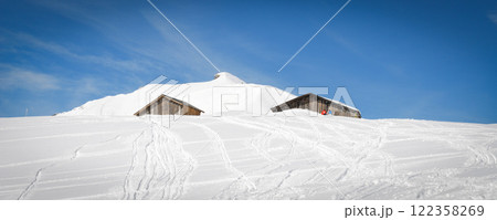 White mountain near Hauteluce and Contamines Monjoie 122358269