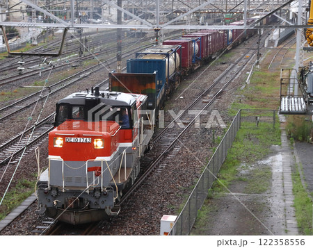 山陽本線より水島臨海鉄道へ向かう貨物列車(DE10形牽引) 山陽本線より水島臨海鉄道へ向かう貨物列車(DE10形牽引) 122358556