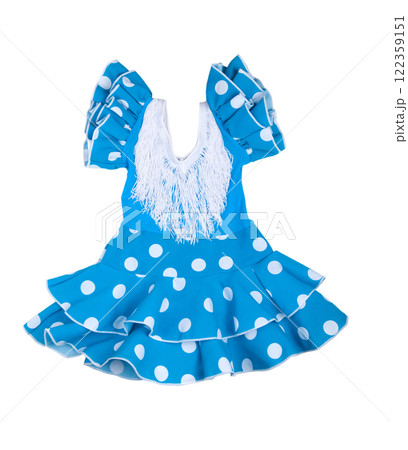 Baby blue dress with polka dots 122359151