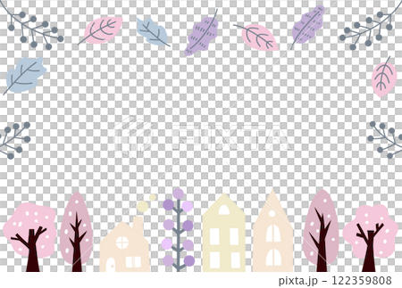 斯堪的納維亞風格的城市景觀框架明信片 122359808