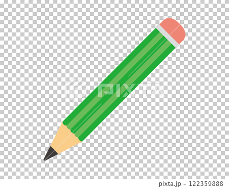 かわいい鉛筆のイラスト 文房具アイコン かわいい鉛筆のイラスト 文房具アイコン 122359888