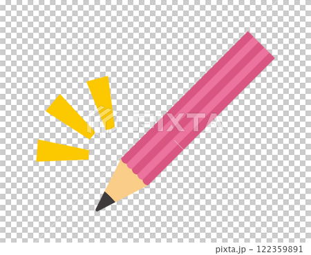 可愛的鉛筆圖文具圖標 可愛的鉛筆圖文具圖標 122359891