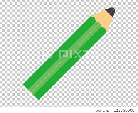 かわいい鉛筆のイラスト　文房具アイコン 122359909