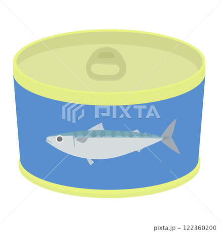 サバの缶詰のイラスト 122360200