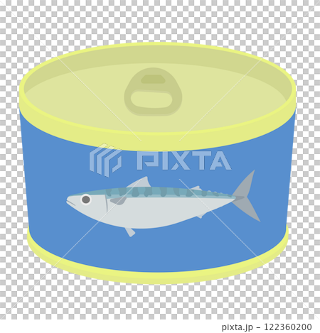 サバの缶詰のイラスト 122360200