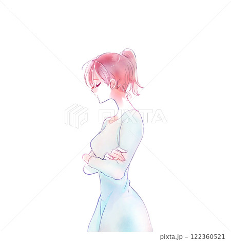 悩んでいる女性 悩んでいる女性 122360521