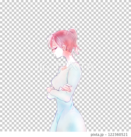 悩んでいる女性 悩んでいる女性 122360521