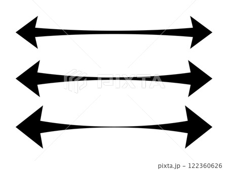 伸びる矢印のセット素材 122360626