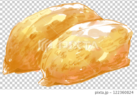 Delicious inari sushi watercolor illustration 122360824