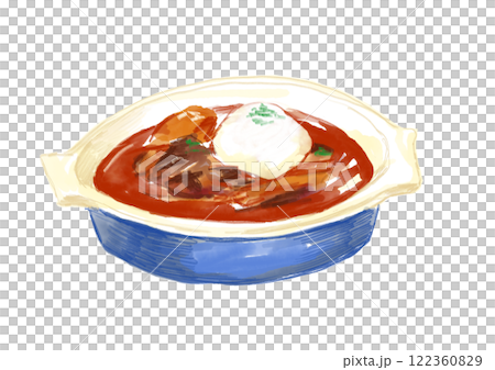 美味しそうなボルシチのリアルな水彩イラスト 美味しそうなボルシチのリアルな水彩イラスト 122360829