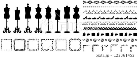 トルソーと装飾セット　ブラック 122361452