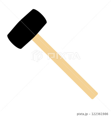Rubber mallet icon. Tile hammer symbol. Mallet sign. Rubber hammer logo. flat style. Rubber mallet icon. Tile hammer symbol. Mallet sign. Rubber hammer logo. flat style. 122361986