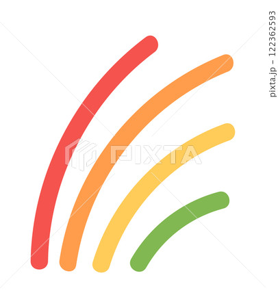Rainbow color doodle linear drawing Rainbow color doodle linear drawing 122362593