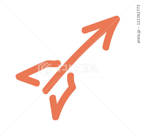 Bow arrow outline color doodle 122362773
