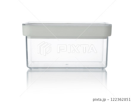 Plastic box isolated on white. Plastic box isolated on white. 122362851