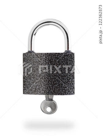 Mechanical lock isolated on white. Mechanical lock isolated on white. 122362873