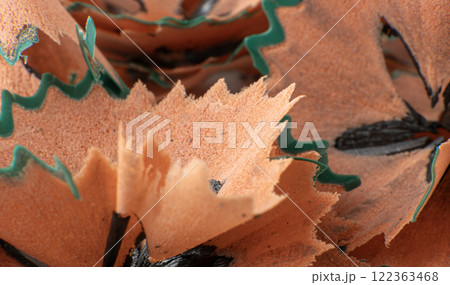 pencil shavings texture close up. High quality photo pencil shavings texture close up. High quality photo 122363468