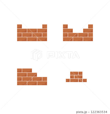brick wall icon illustration design template 122363534