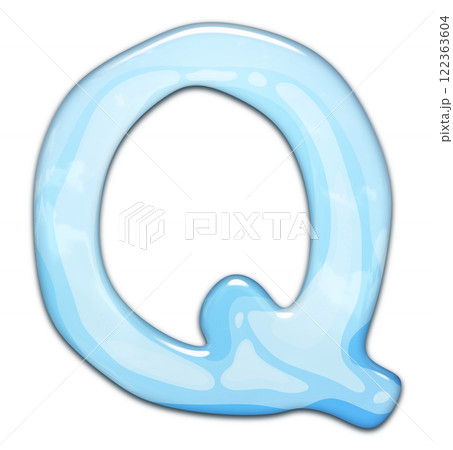 3D rendered illustration. Decorative glossy letter. Art lettering. 3D rendered illustration. Decorative glossy letter. Art lettering. 122363604