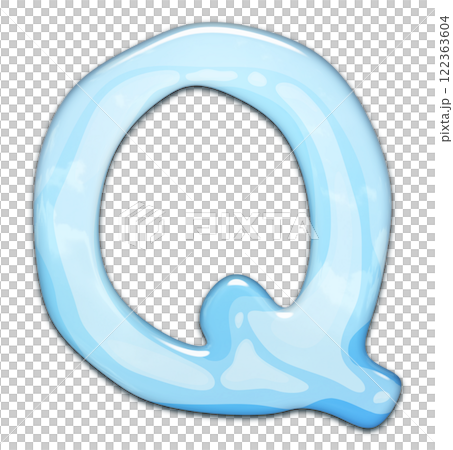 3D rendered illustration. Decorative glossy letter. Art lettering. 3D rendered illustration. Decorative glossy letter. Art lettering. 122363604