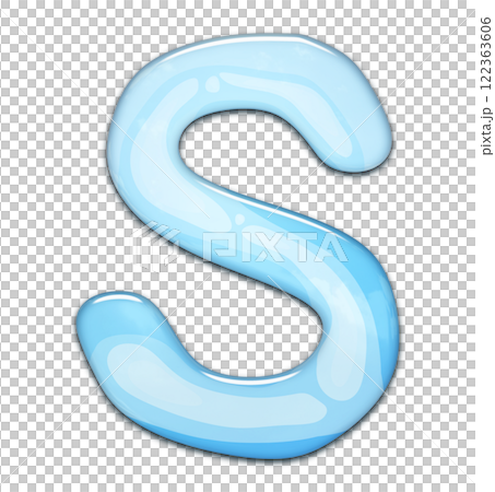3D rendered illustration. Decorative glossy letter. Art lettering. 3D rendered illustration. Decorative glossy letter. Art lettering. 122363606