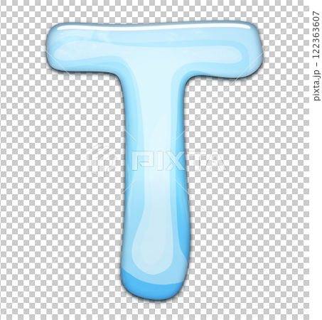 3D rendered illustration. Decorative glossy letter. Art lettering. 122363607