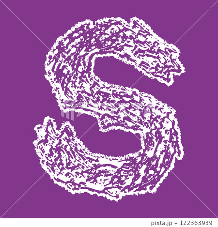 Grunge vector font. Decorative art lettering. 122363939