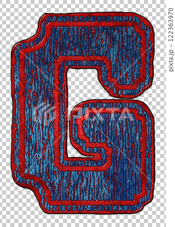 Decorative grunge letter. Creative font. Art lettering. 122363970